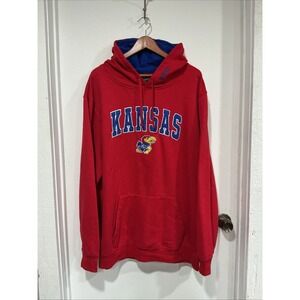 University Of Kansas Jayhawks Hoodie Sweatshirt, Red, 3XL